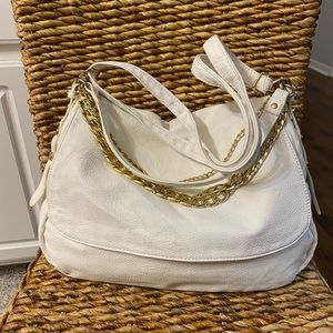 STEVE MADDEN White Glow Bglow Satchel Hobo